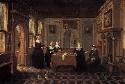 Bartholomeus van Bassen Five ladies in an interior oil painting artist